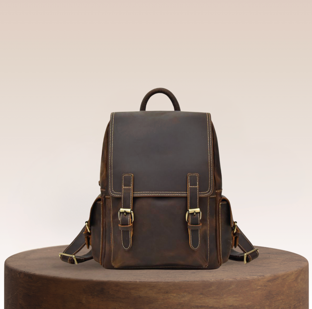 Marcus Classic Flap Leather Backpack