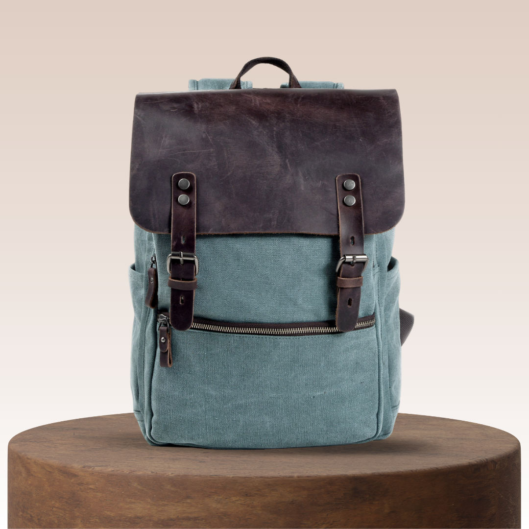 Carter Two-Tone Canvas Backpack