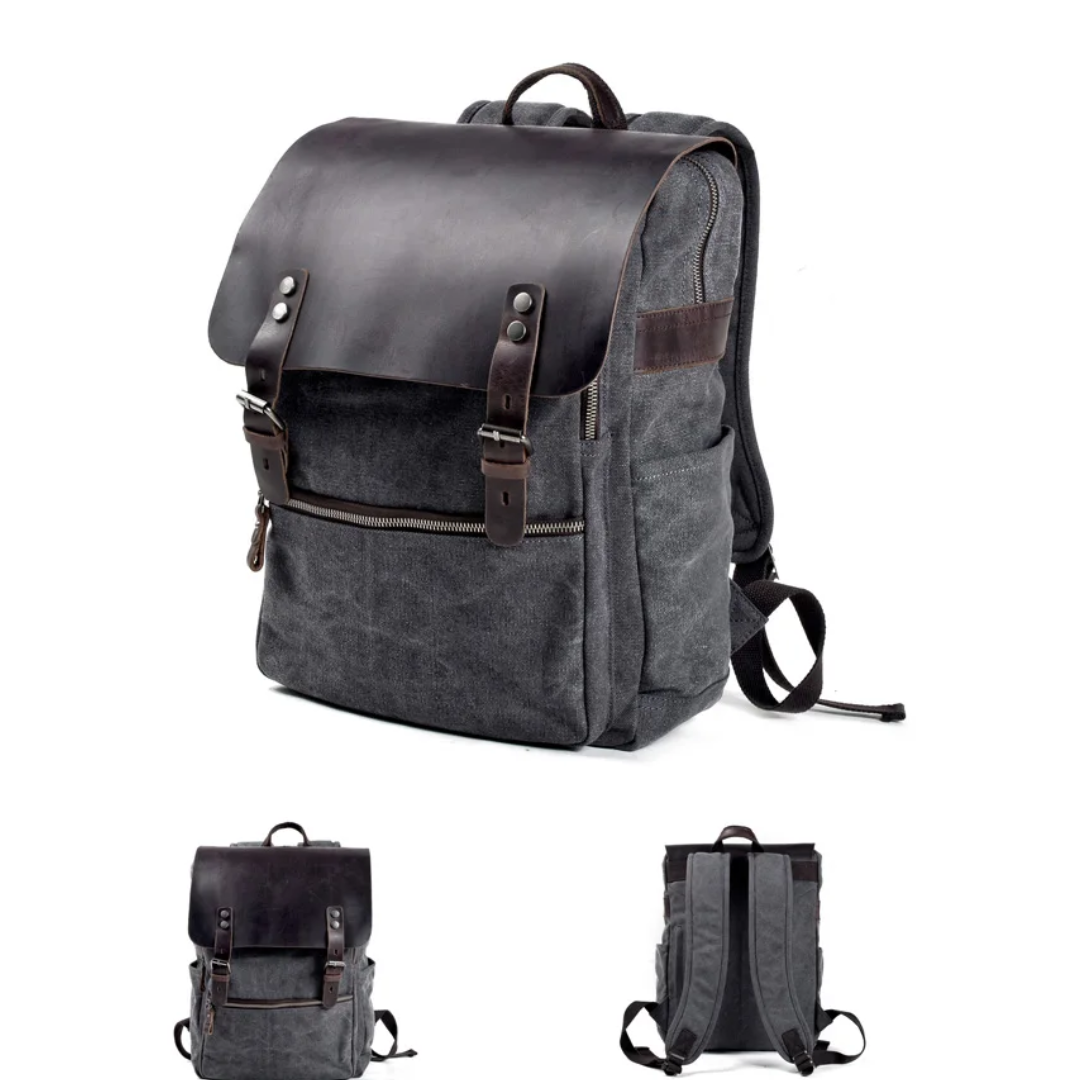 Carter Two-Tone Canvas Backpack