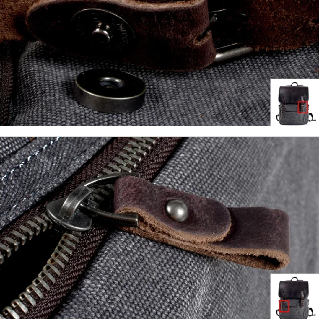 Carter Two-Tone Canvas Backpack