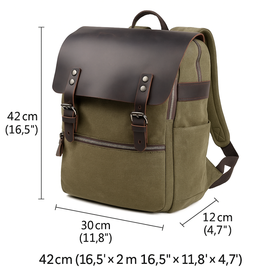 Carter Two-Tone Canvas Backpack