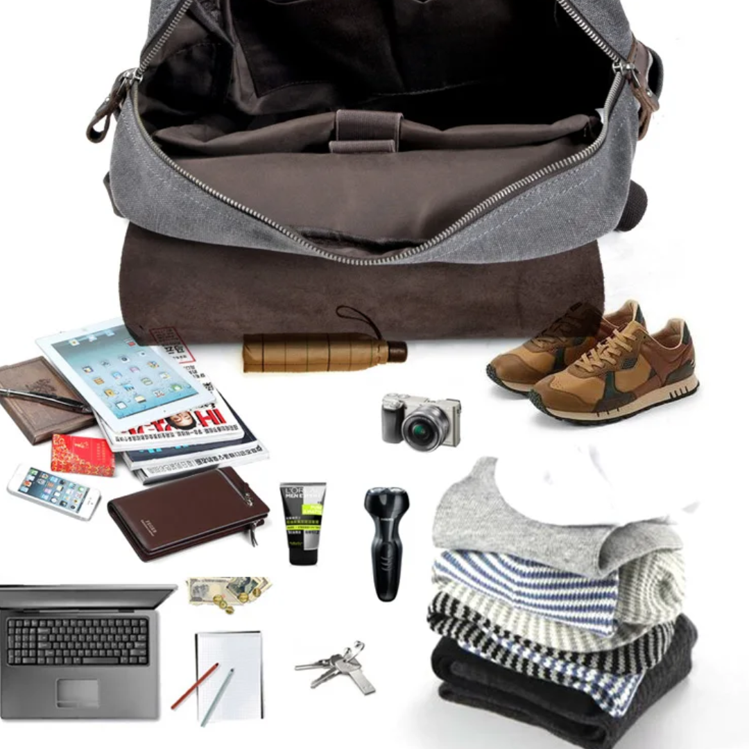 Carter Two-Tone Canvas Backpack