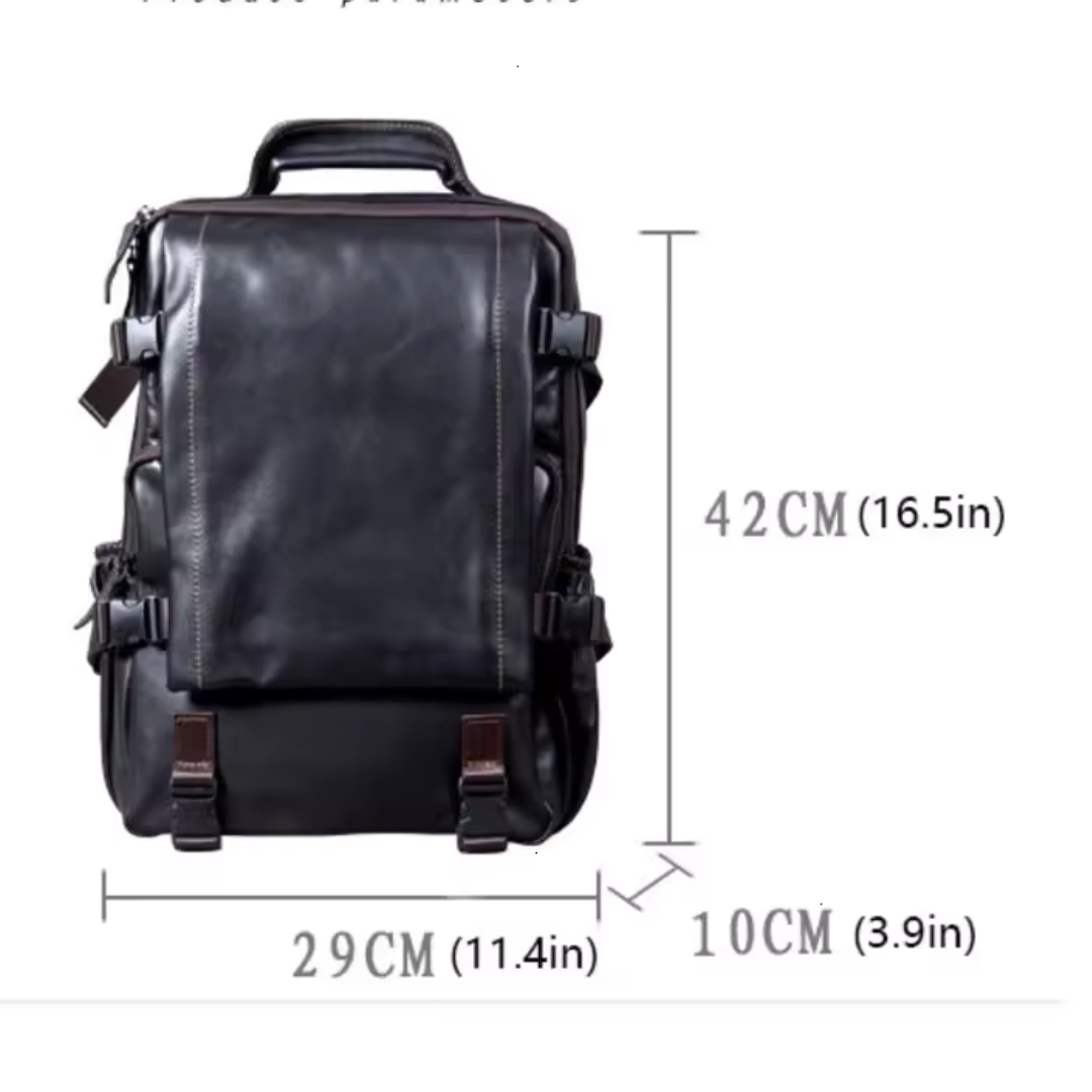 Griffin Travel Leather Backpack
