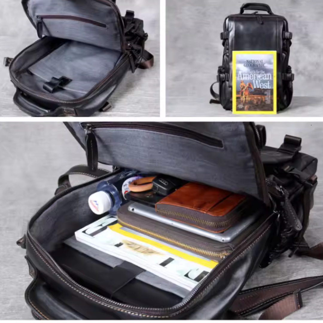 Griffin Travel Leather Backpack