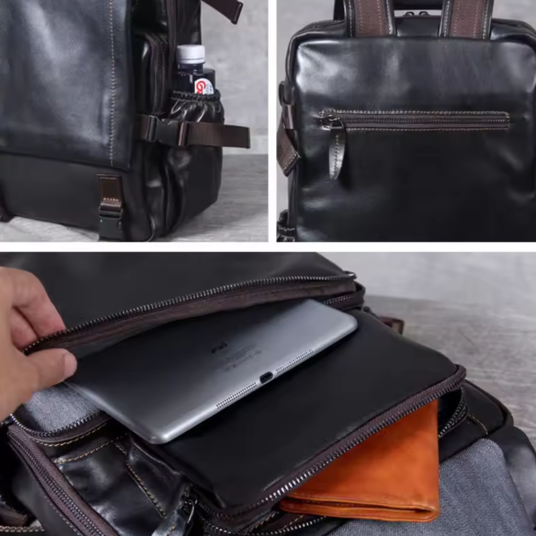 Griffin Travel Leather Backpack