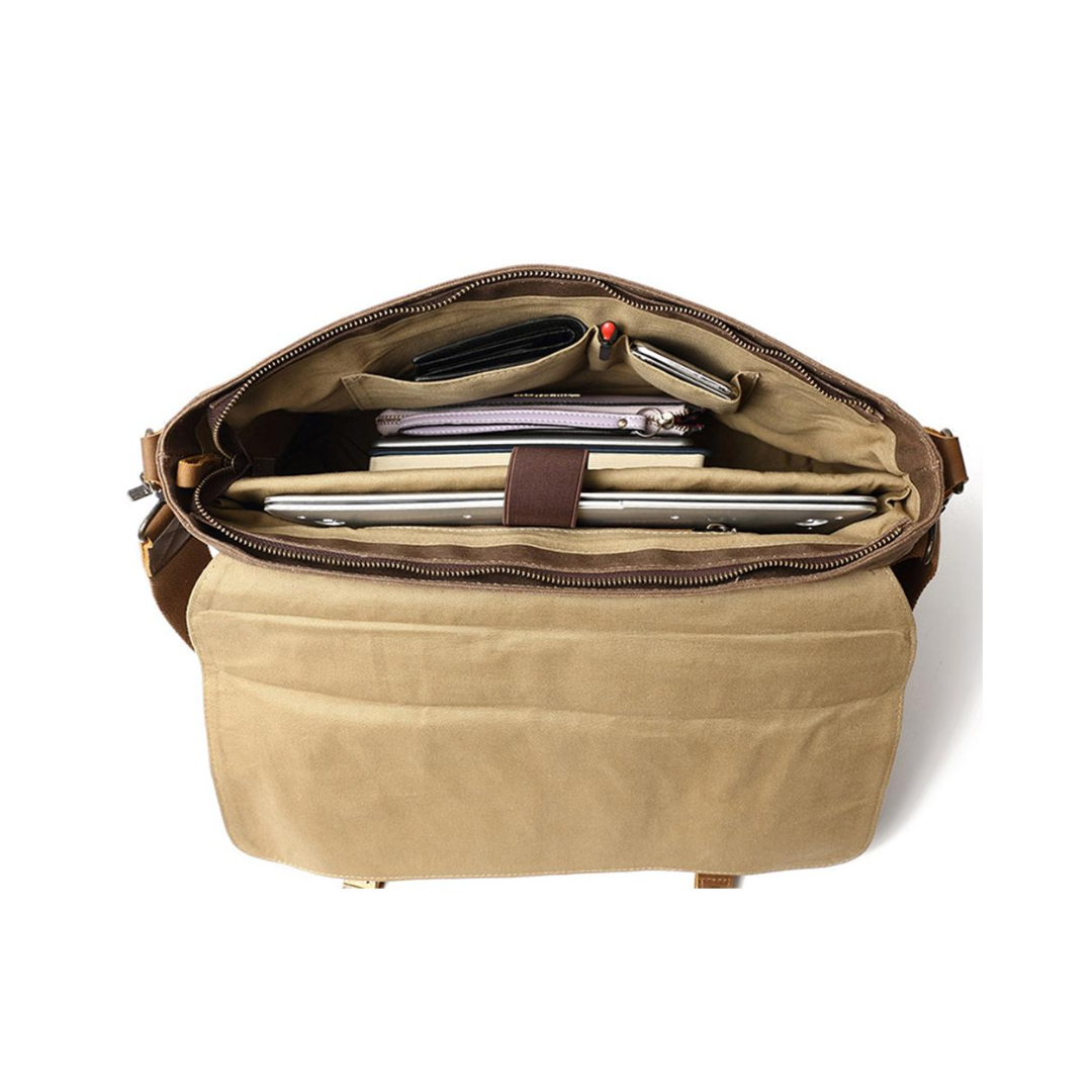 Kevin Panelled Canvas Messenger