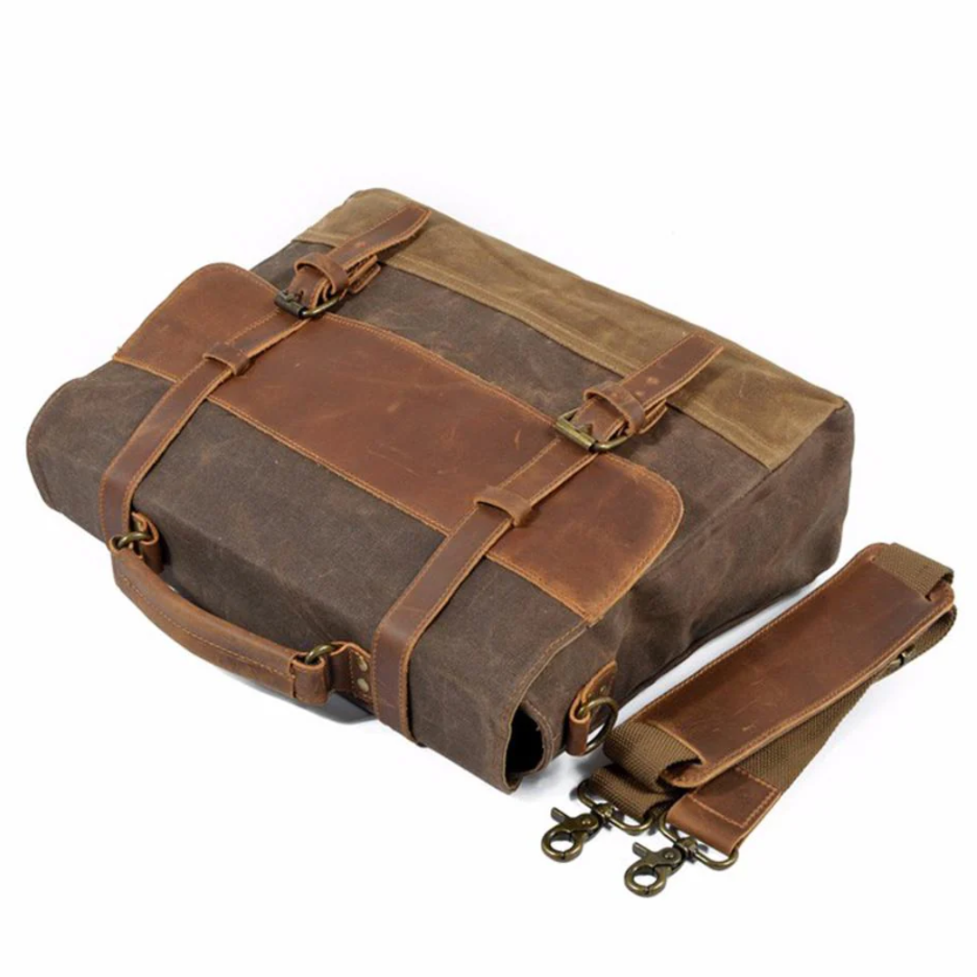 Kevin Panelled Canvas Messenger