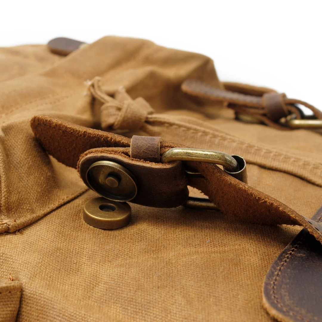 Joey Waxed Canvas Flap Backpack