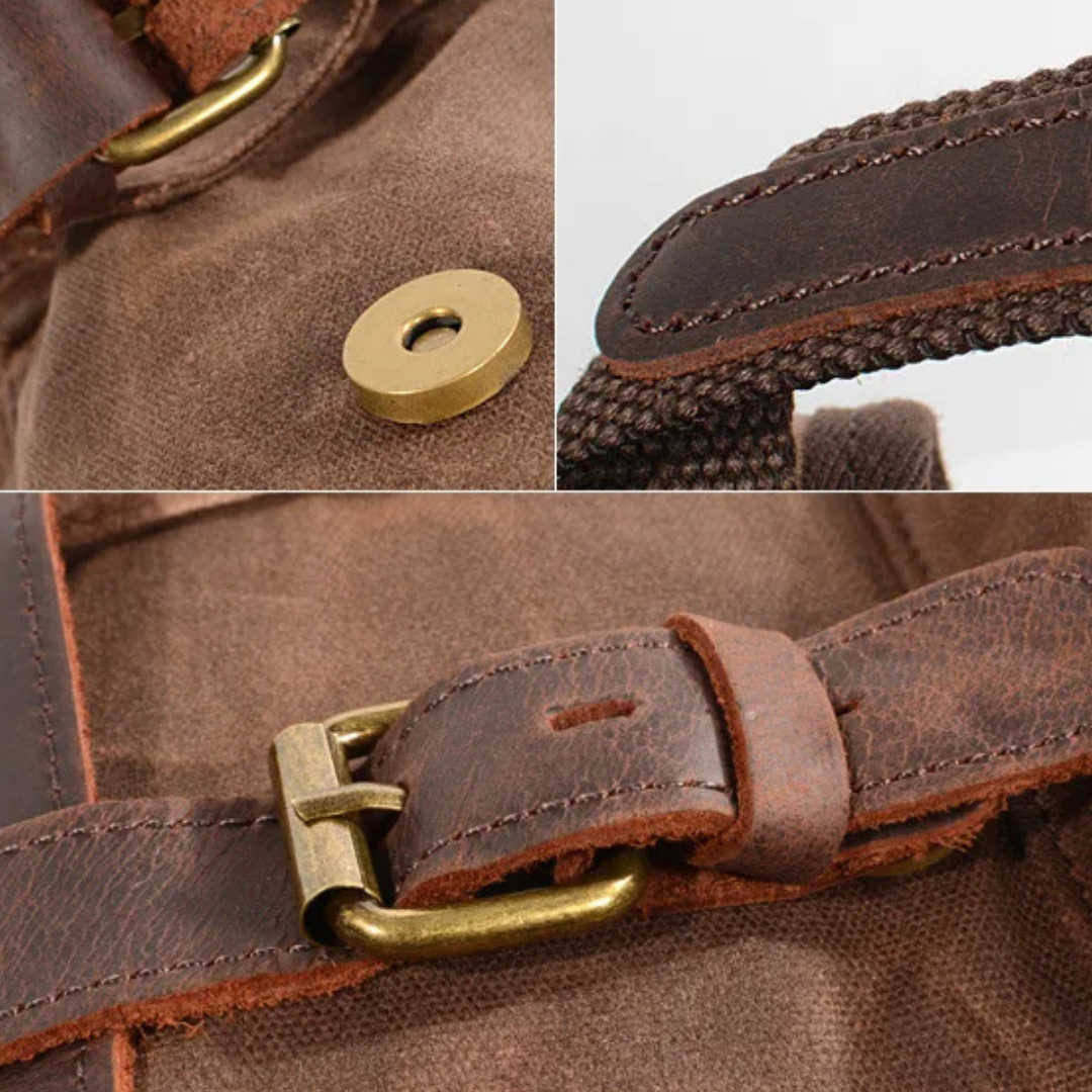 Joey Waxed Canvas Flap Backpack