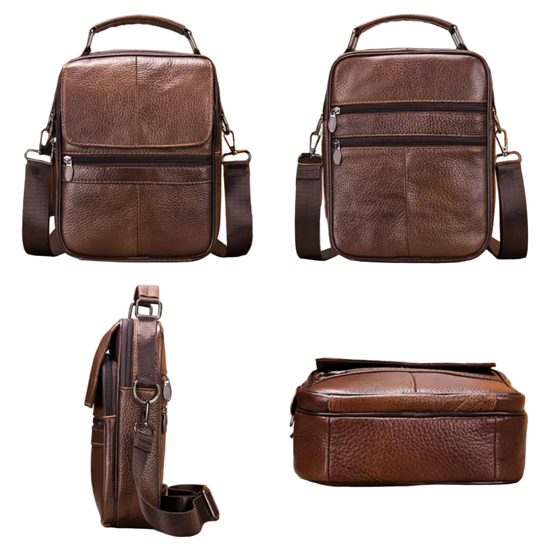 Jasper Multi-Zip Leather Crossbody