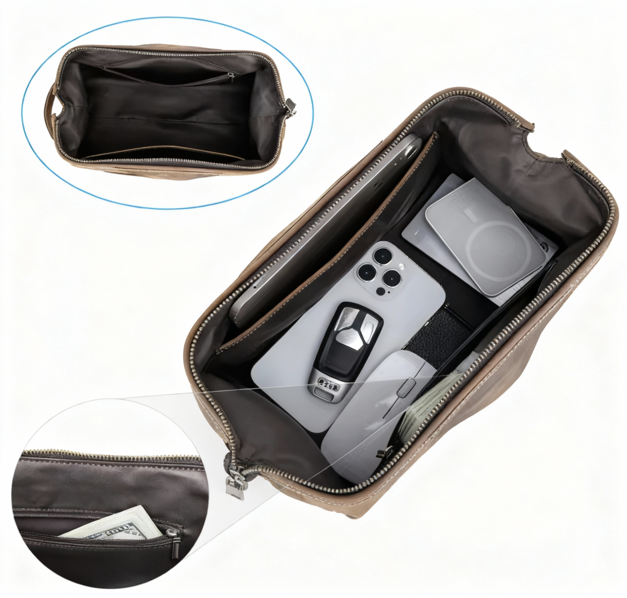 Oxford Leather Travel Bag